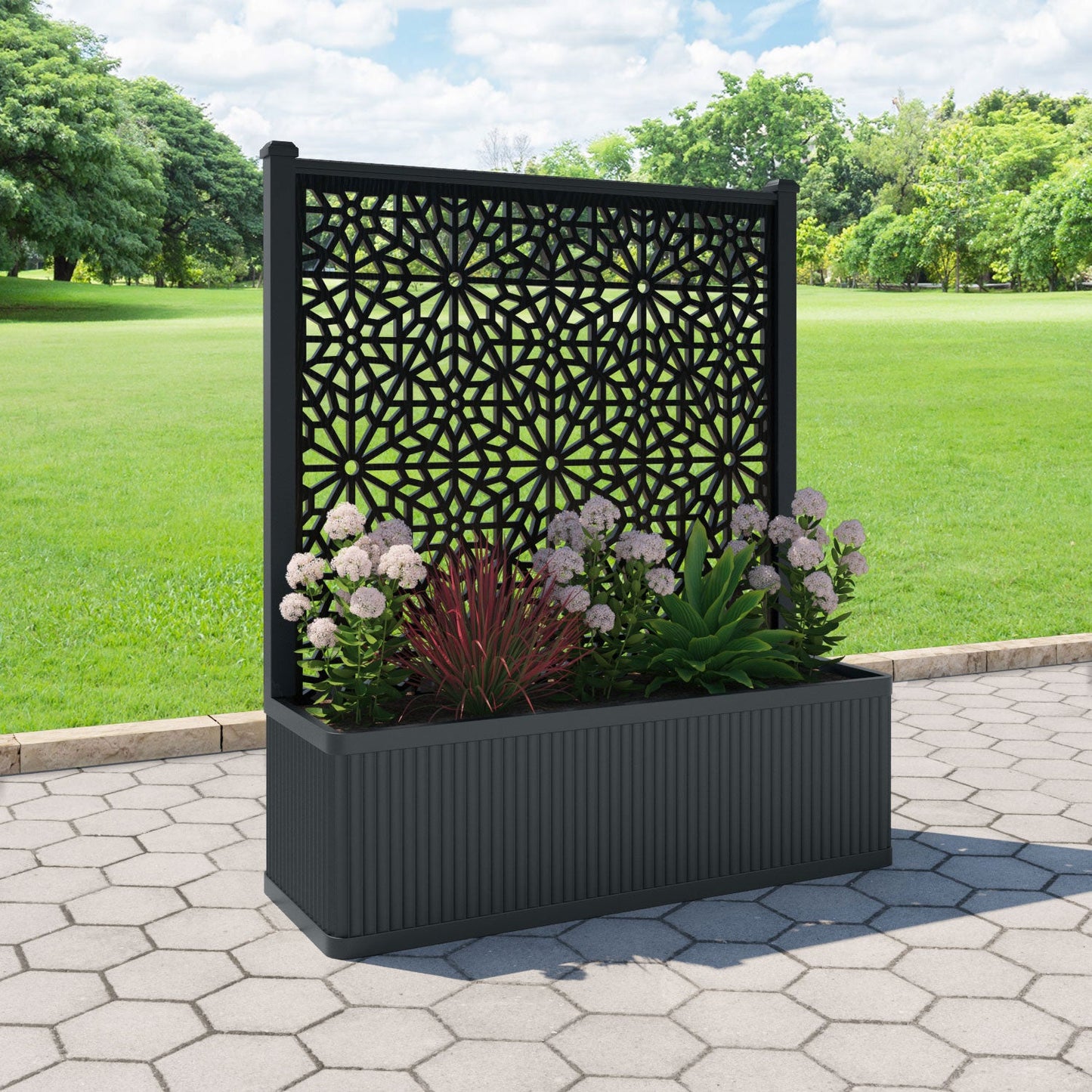 Alnara Screen large flower pot with LED