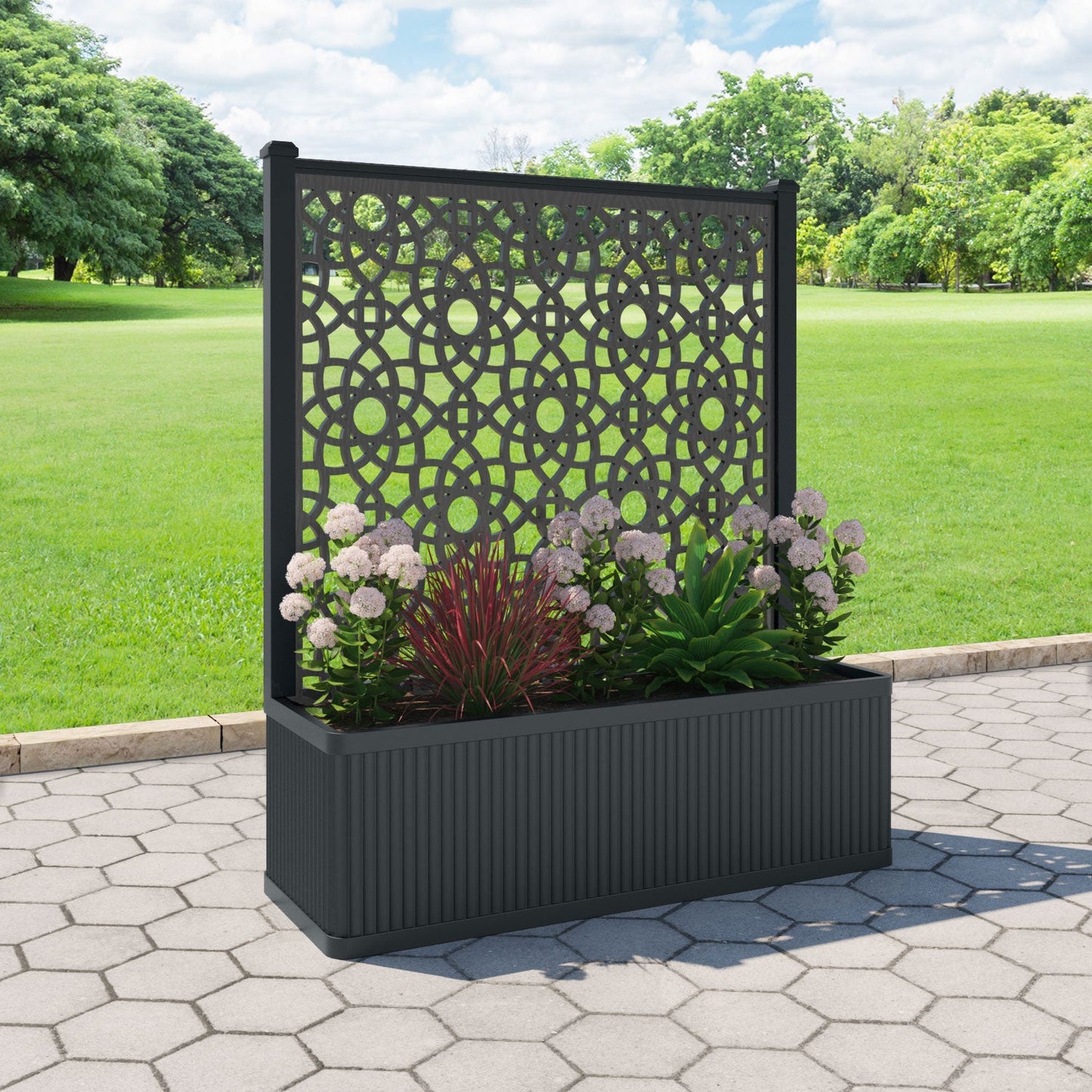 Ambar Screen large flower pot with LED