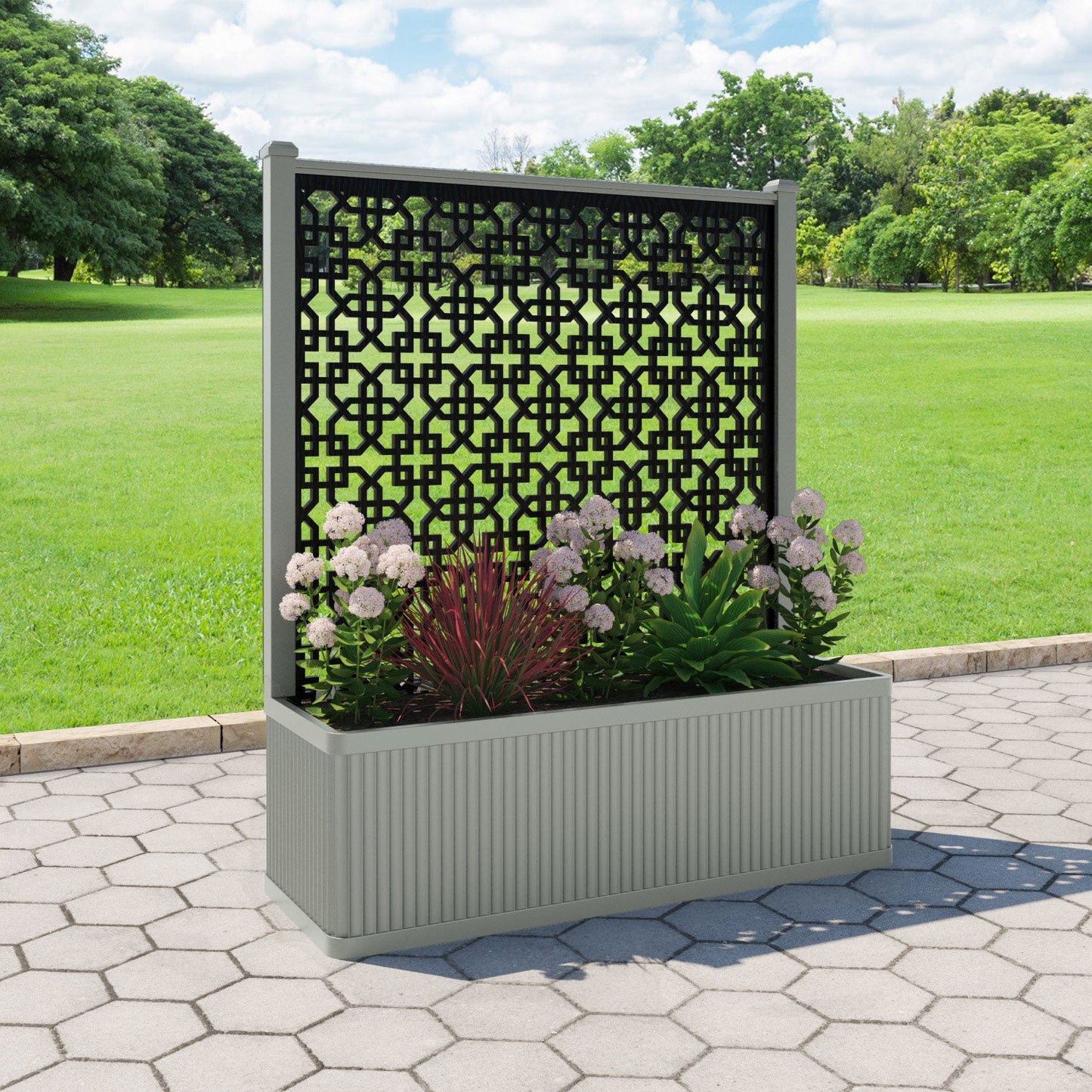 Zaria Screen large flower pot with LED