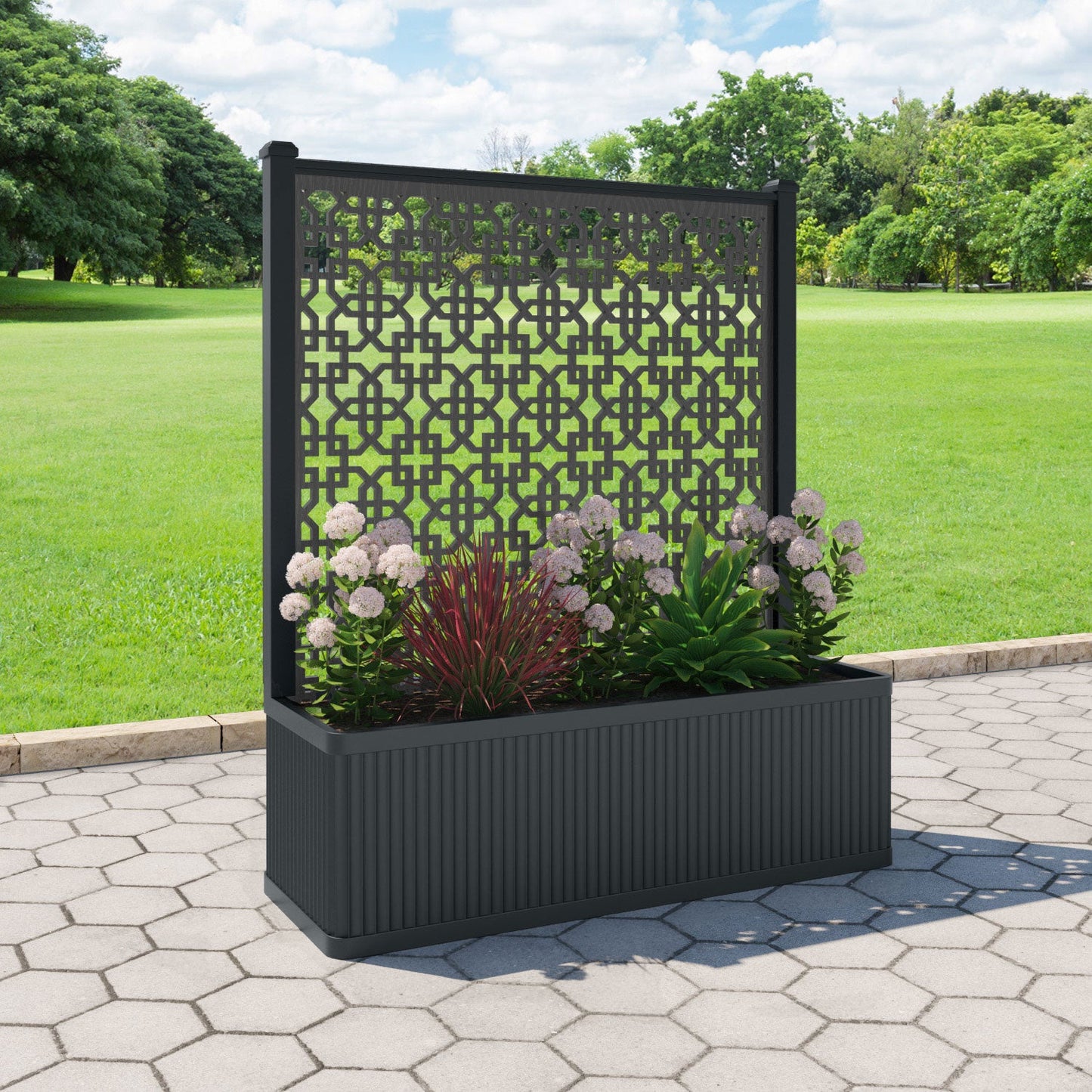 Zaria Screen large flower pot with LED