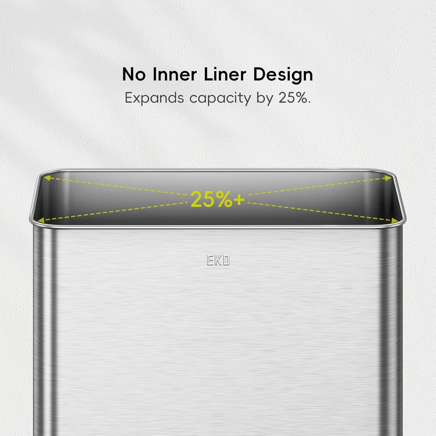 Contactless Rectangular Motion Sensor Trash Can