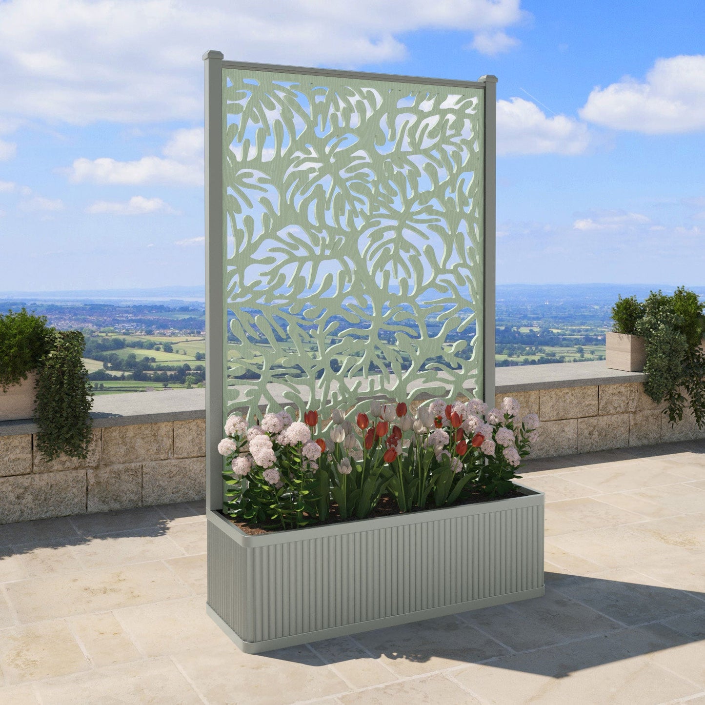 Botanic Screen high flower pot with LED