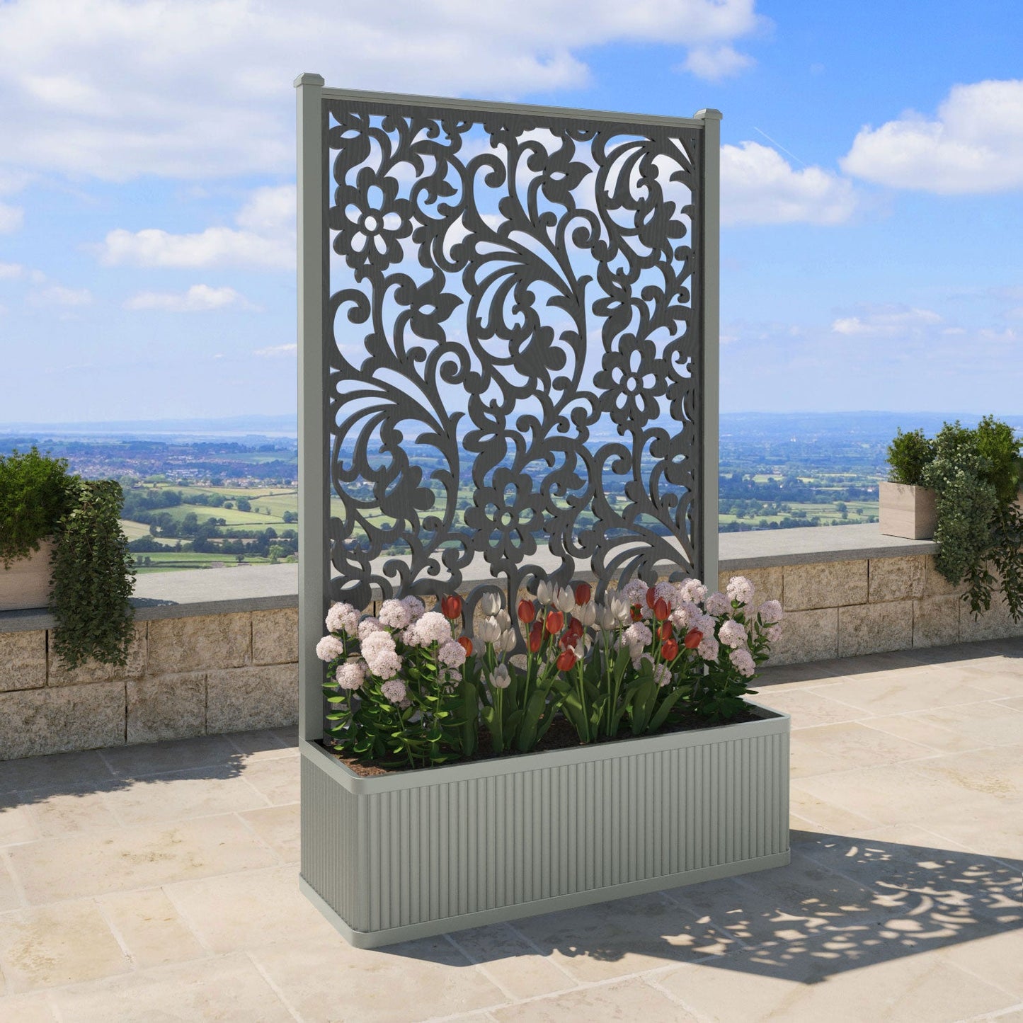 Eden Screen high flower pot with LED