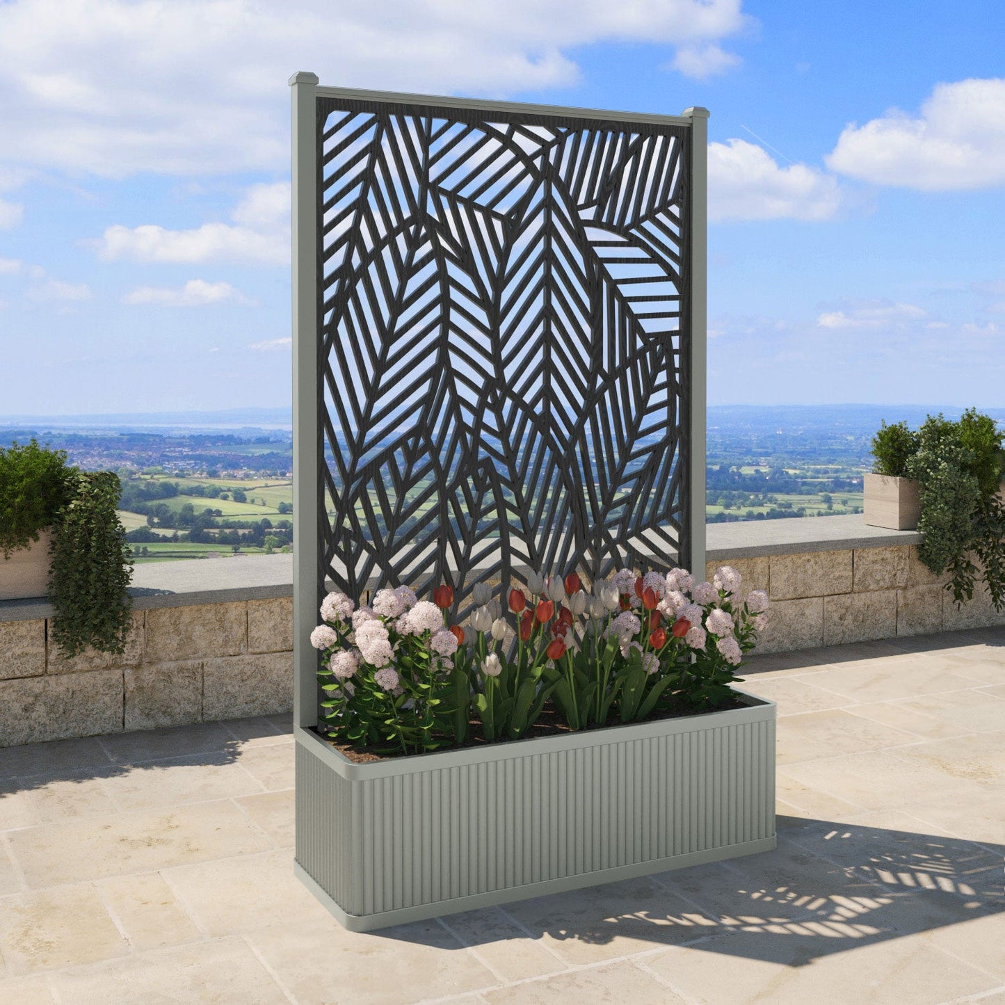 Habitat Screen high flower pot with LED