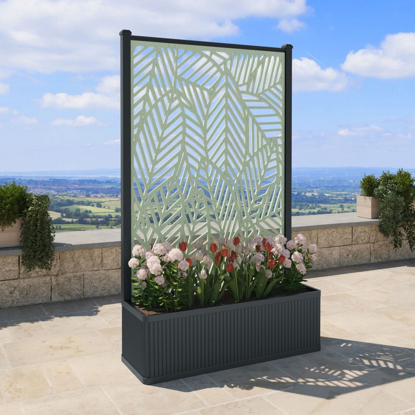 Habitat Screen high flower pot with LED