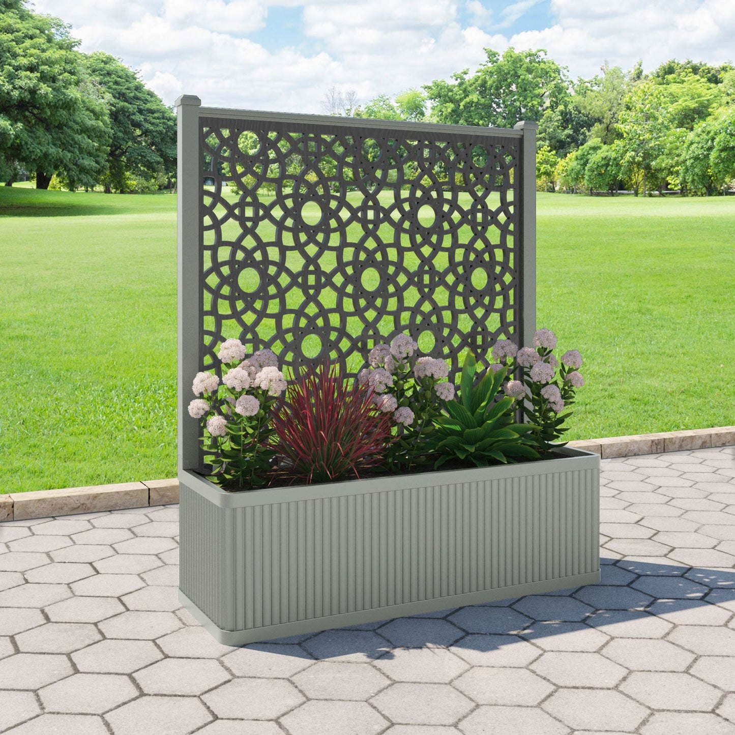 Ambar Screen large flower pot with LED