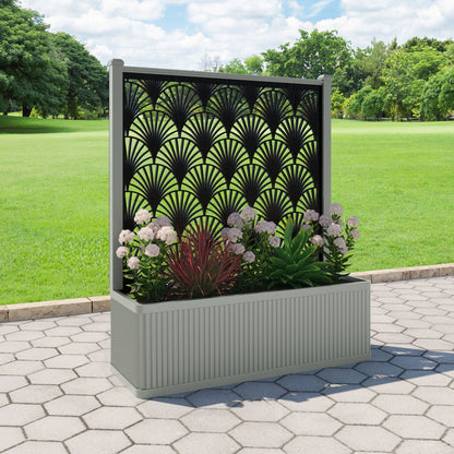 Laurel Screen large flower pot with LED
