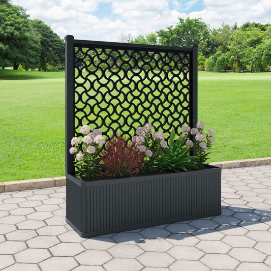 Vida Screen large flower pot with LED