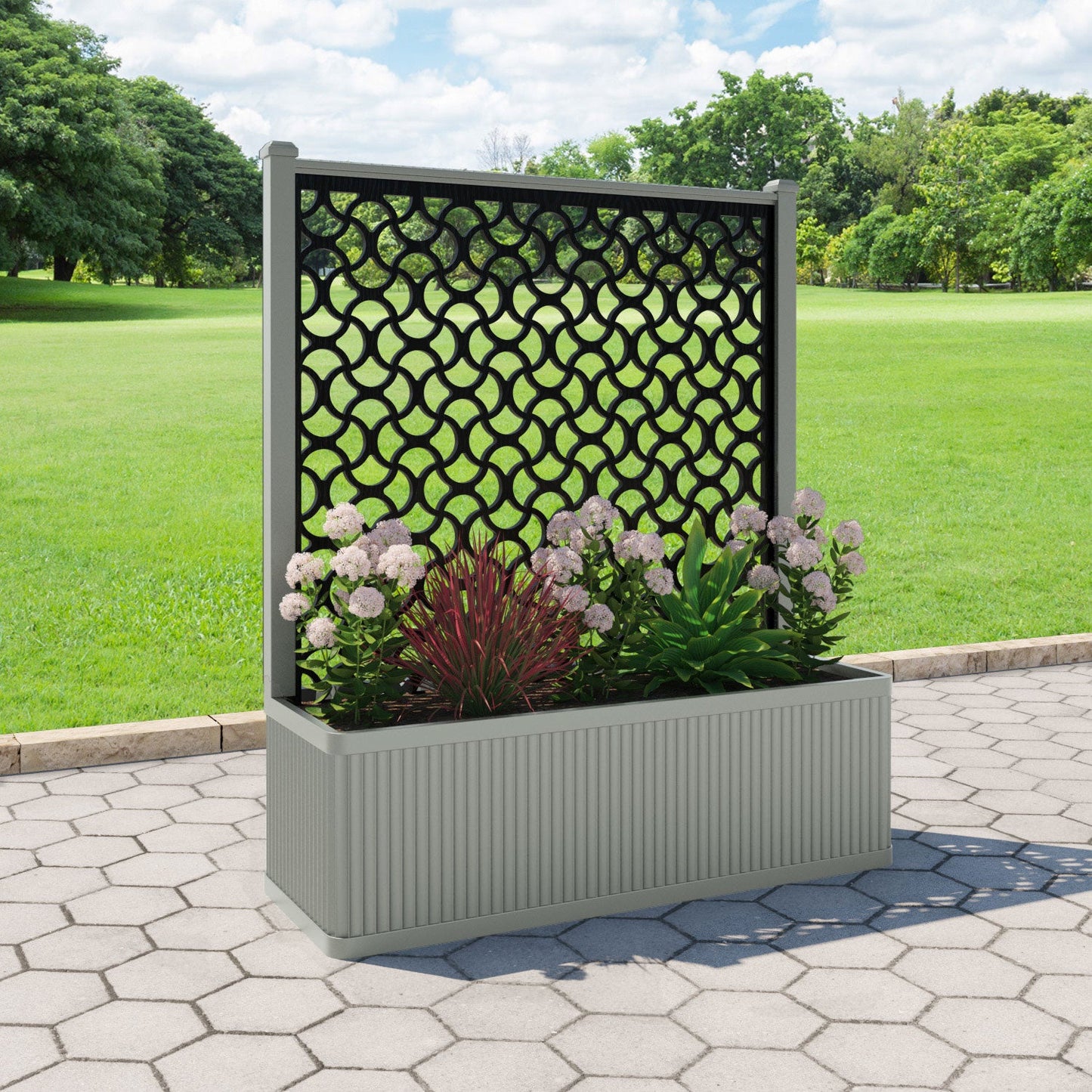 Vida Screen large flower pot with LED