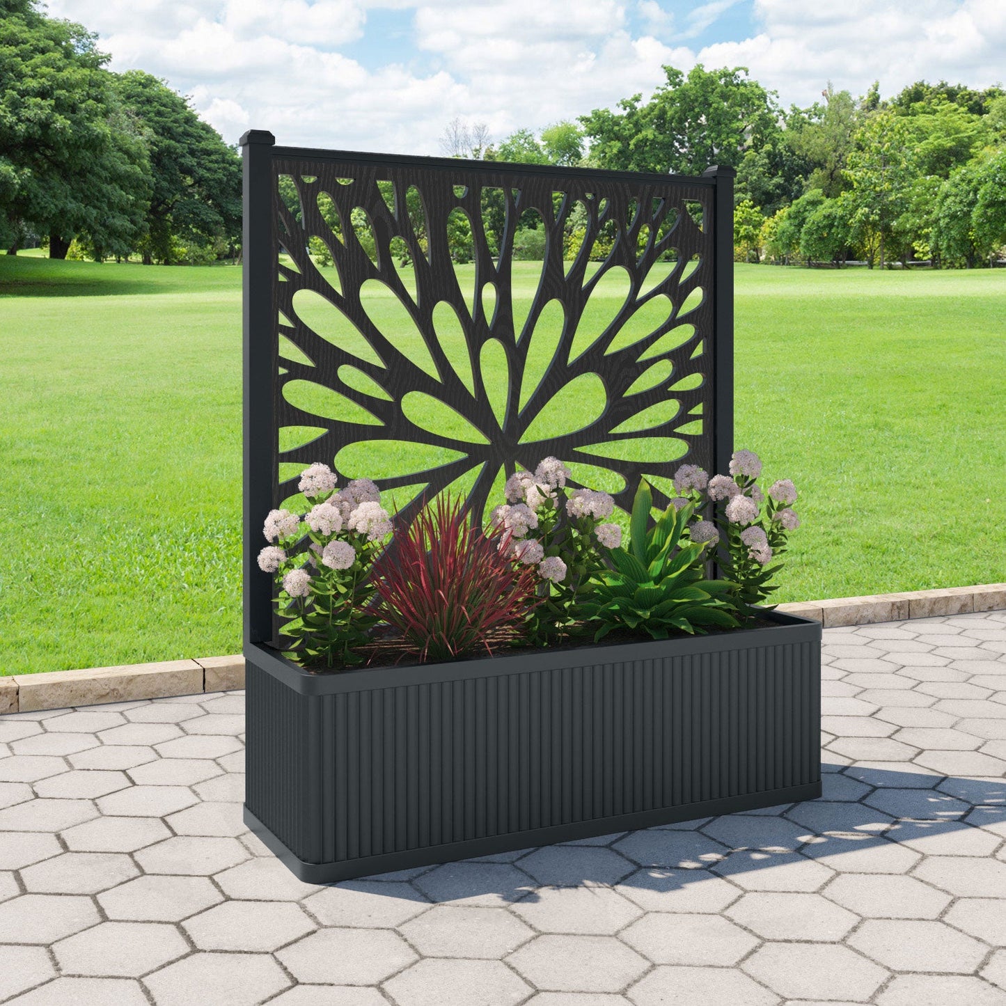 Blossom Screen large flower pot with LED