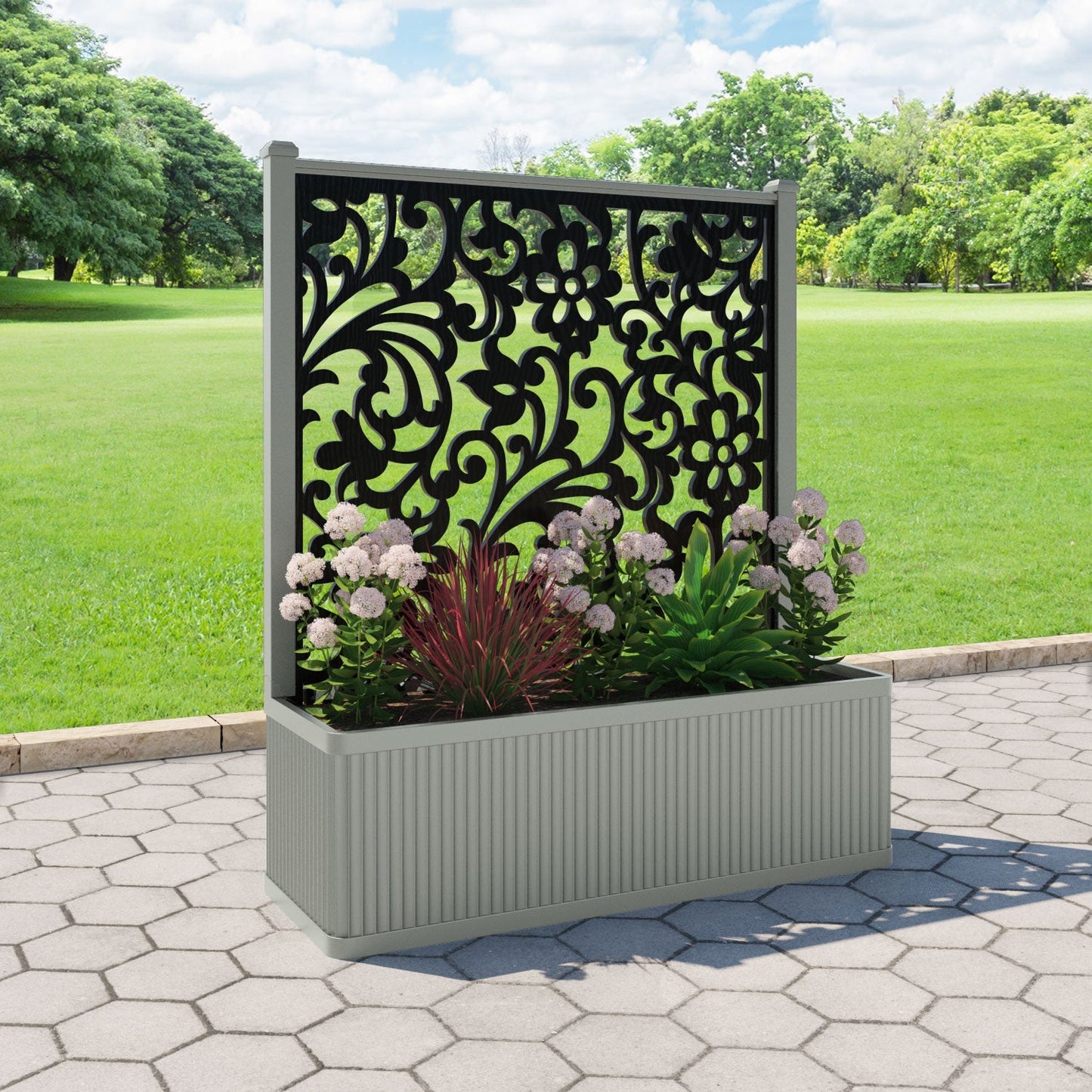 Eden screen large flower pot with LED