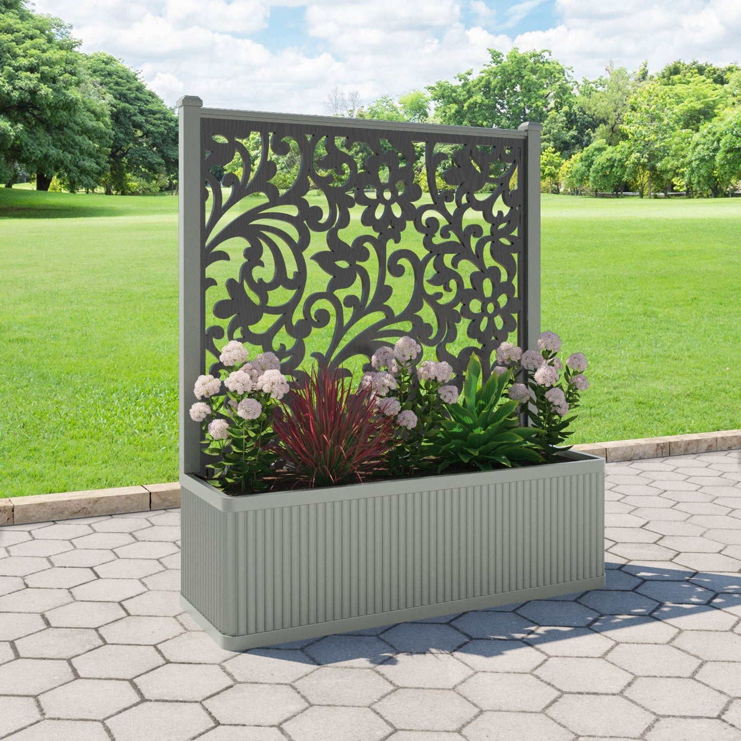Eden screen large flower pot with LED
