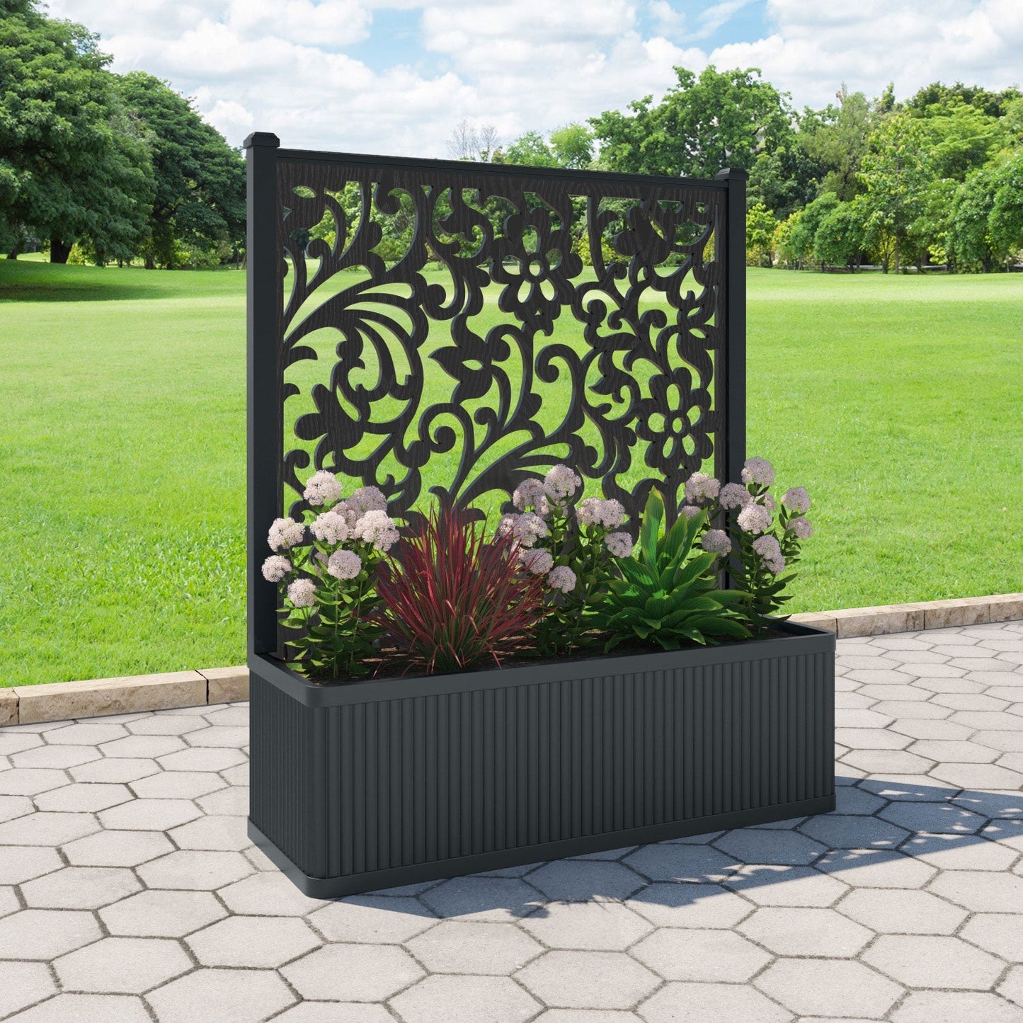 Eden screen large flower pot with LED