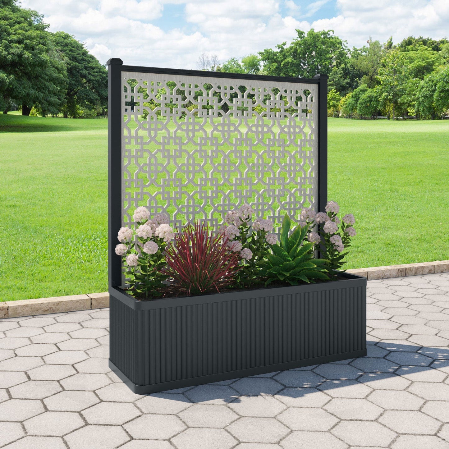 Zaria Screen large flower pot with LED