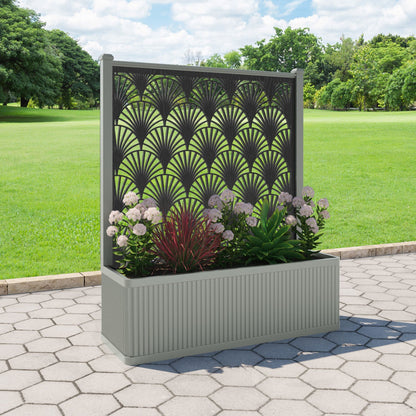 Laurel Screen large flower pot with LED