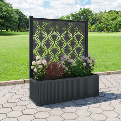 Laurel Screen large flower pot with LED