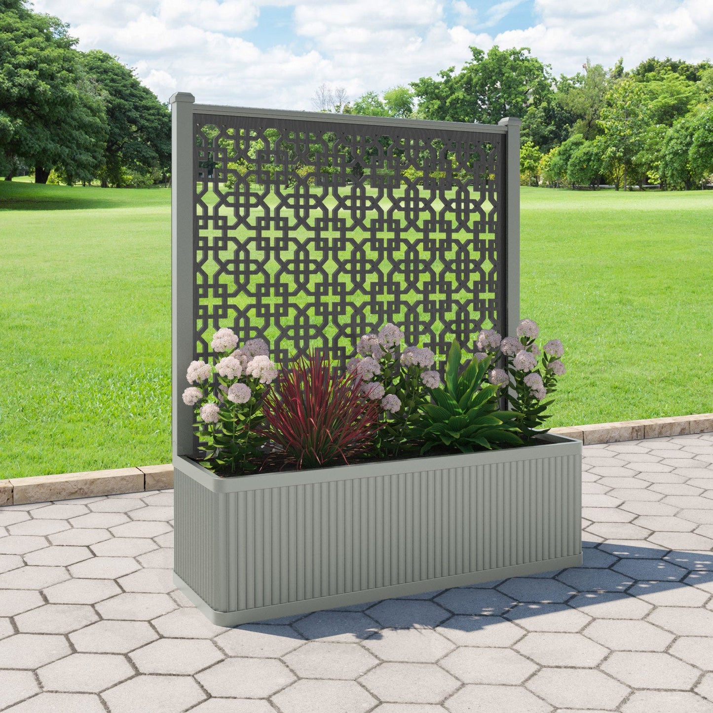 Zaria Screen large flower pot with LED