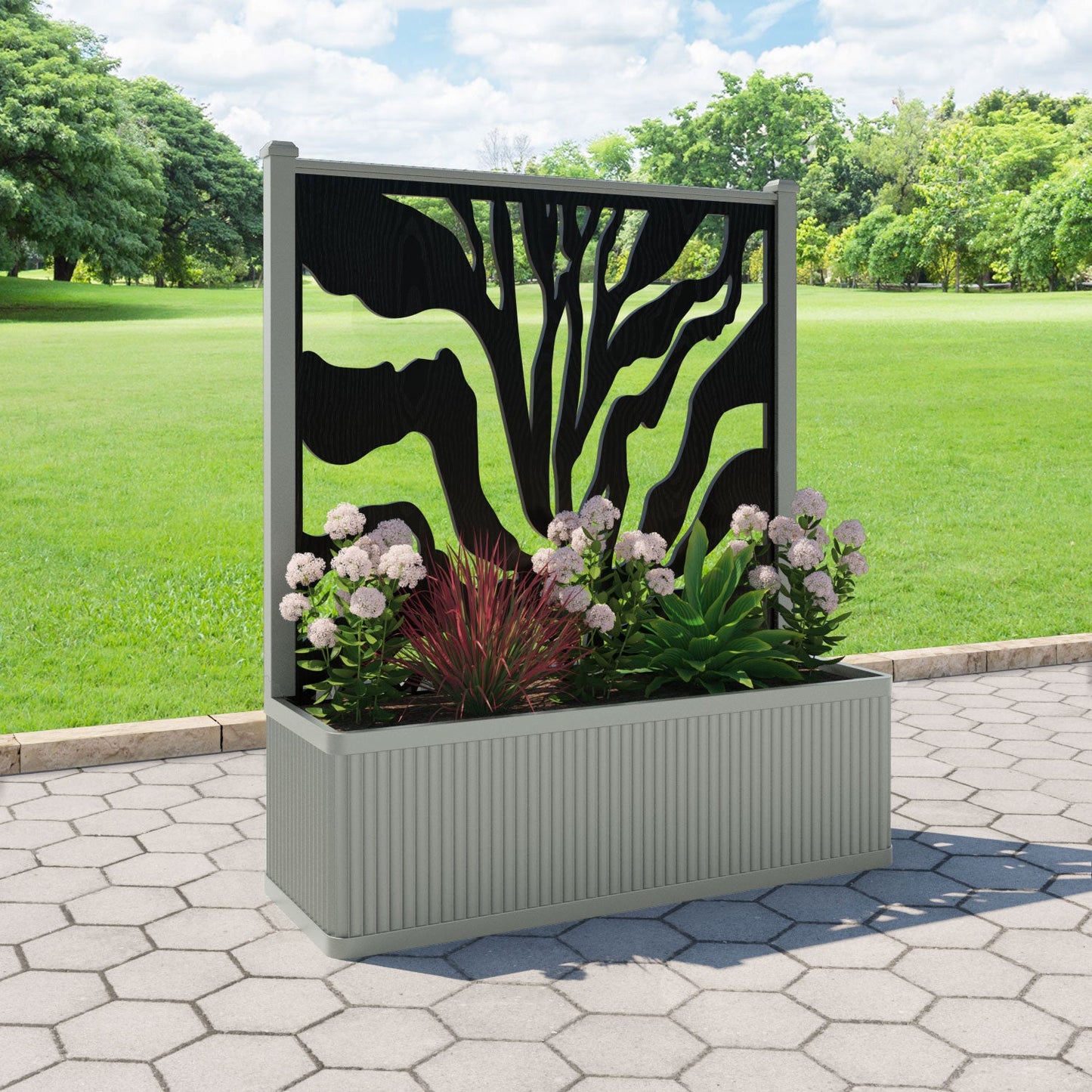 Malawi Screen large flower pot with LED