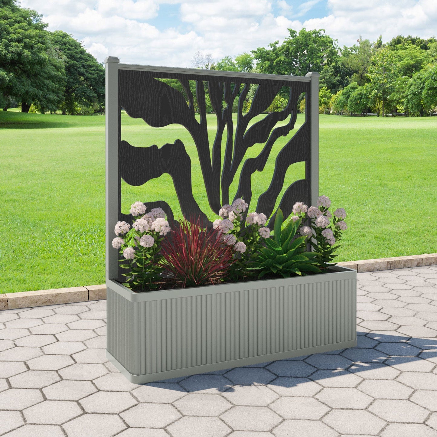 Malawi Screen large flower pot with LED