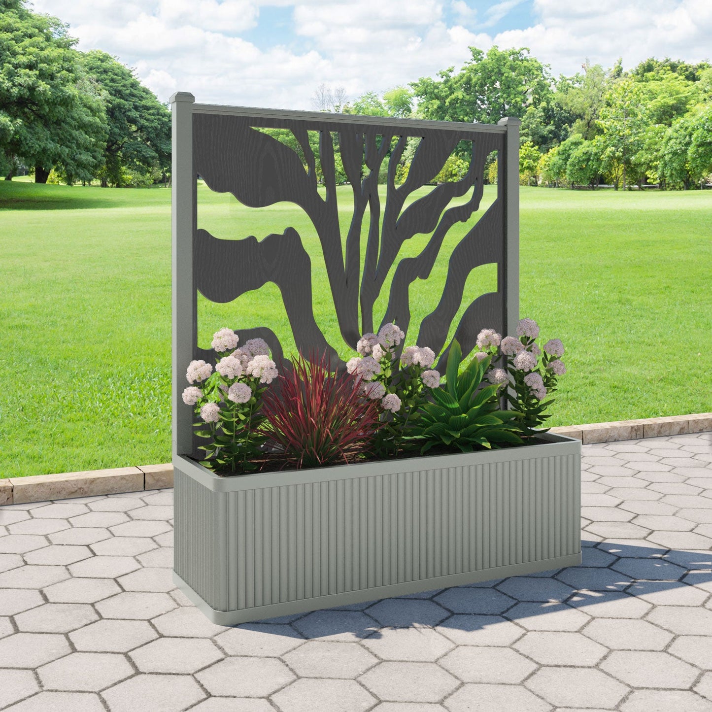 Malawi Screen large flower pot with LED