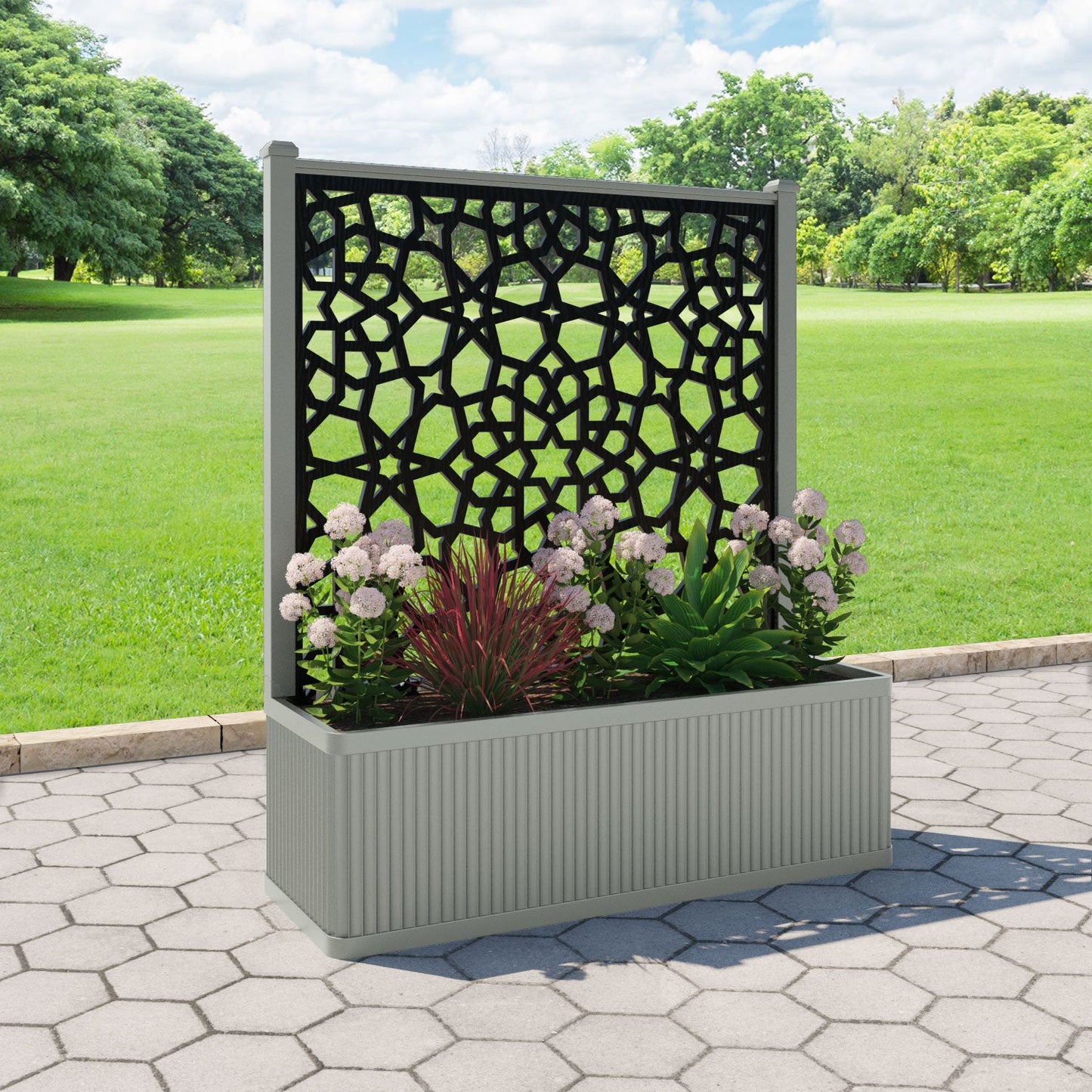Nazira Screen large flower pot with LED