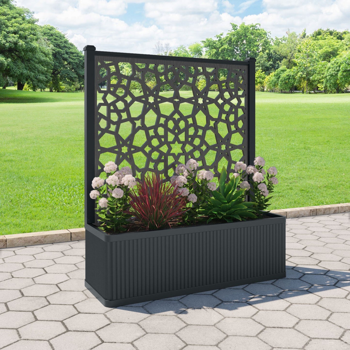 Nazira Screen large flower pot with LED