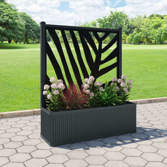 Palm Screen large flower pot with LED