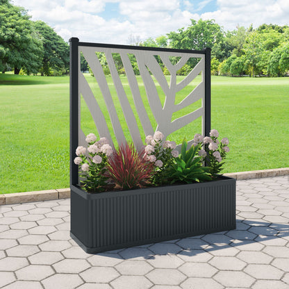 Palm Screen large flower pot with LED