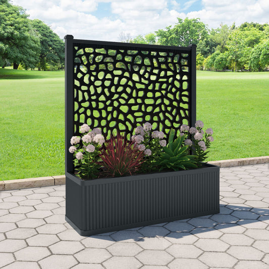 Pebble Screen large flower pot with LED