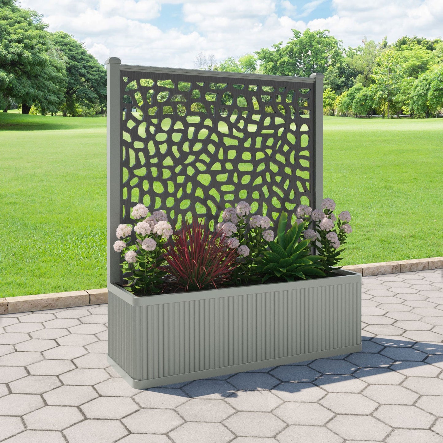 Pebble Screen large flower pot with LED