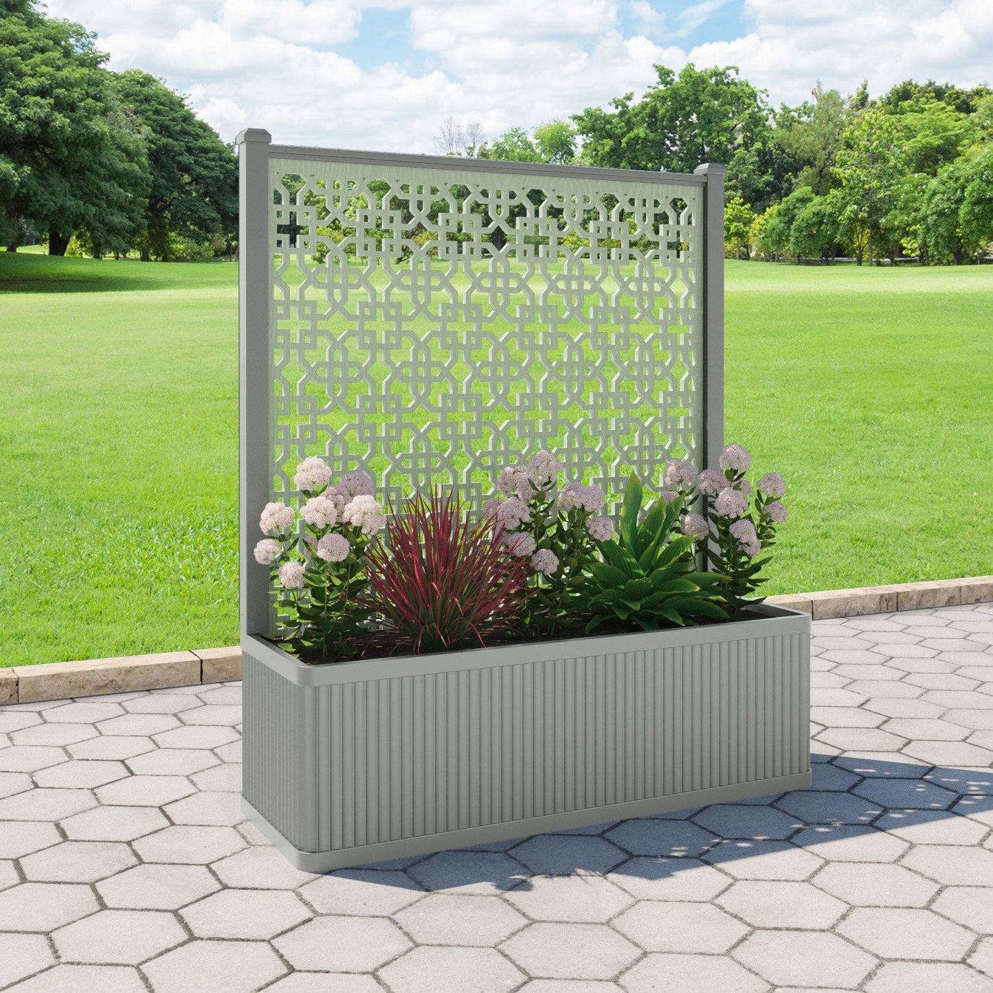 Zaria Screen large flower pot with LED
