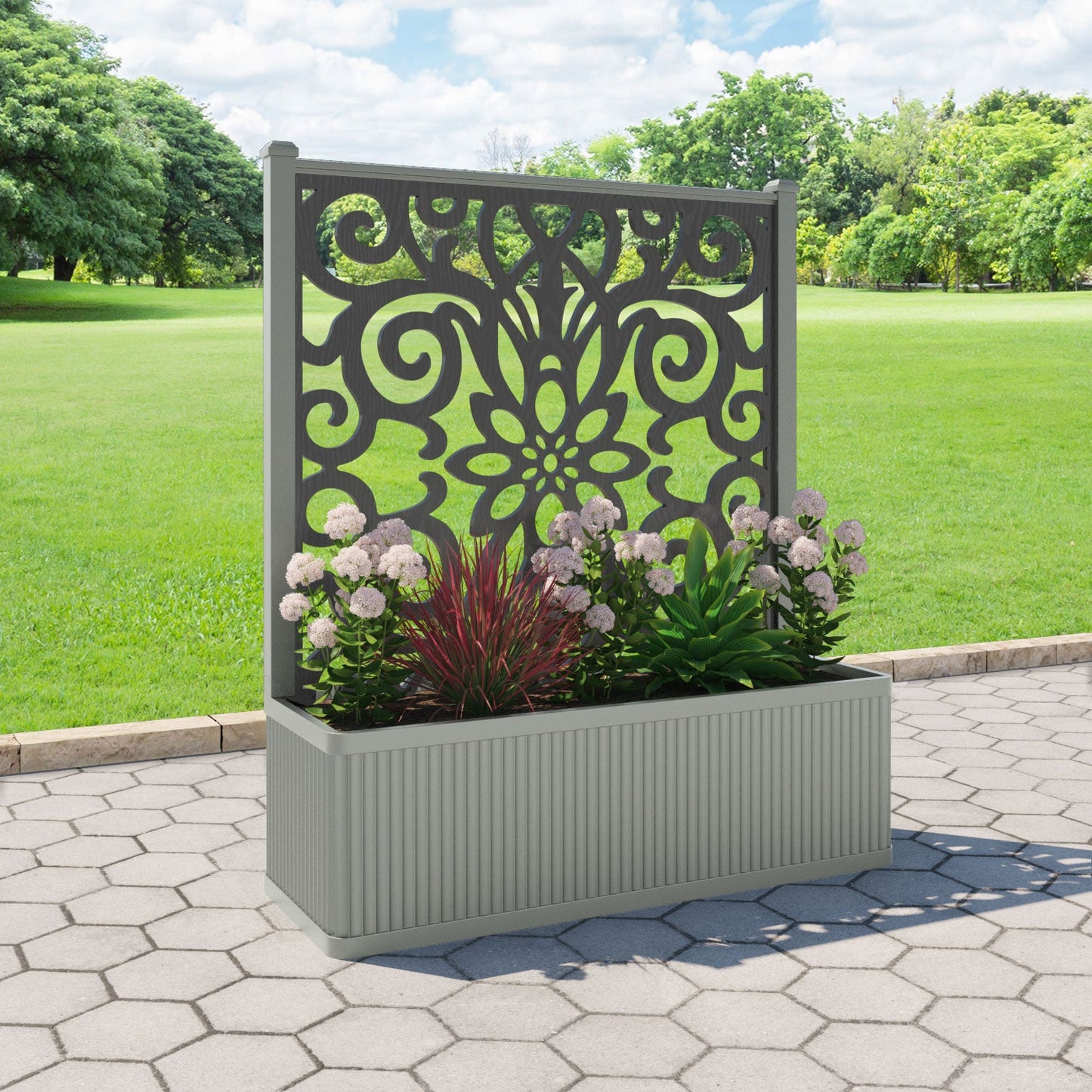 Windsor Screen large flower pot with LED