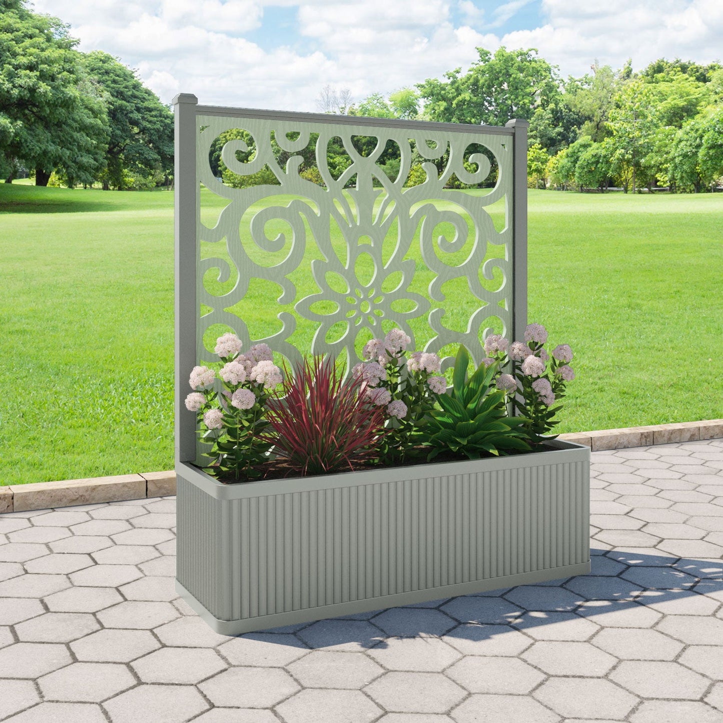 Windsor Screen large flower pot with LED