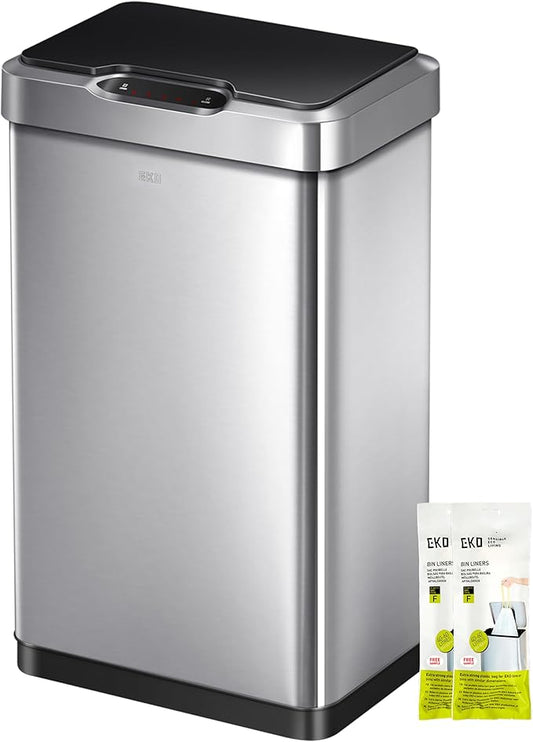 Contactless Rectangular Motion Sensor Trash Can