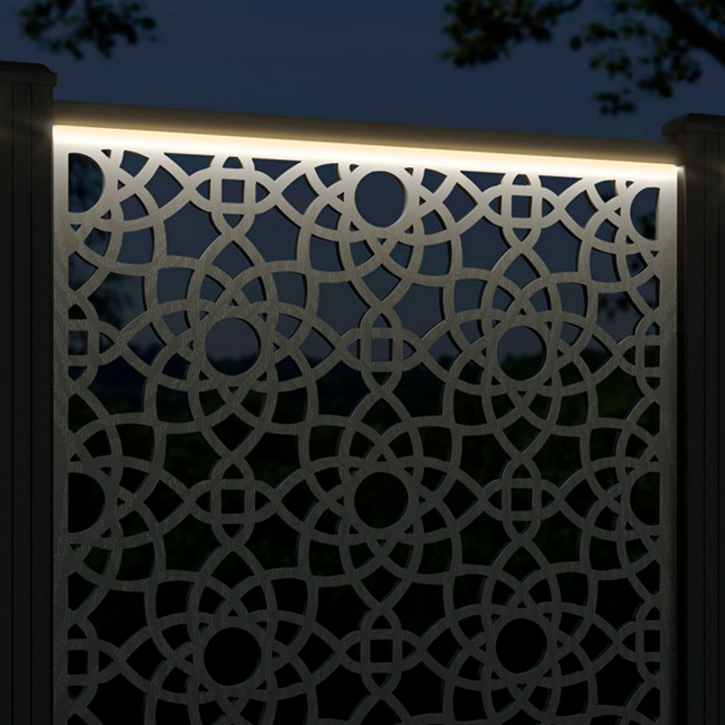 Ambar Screen high flower pot with LED