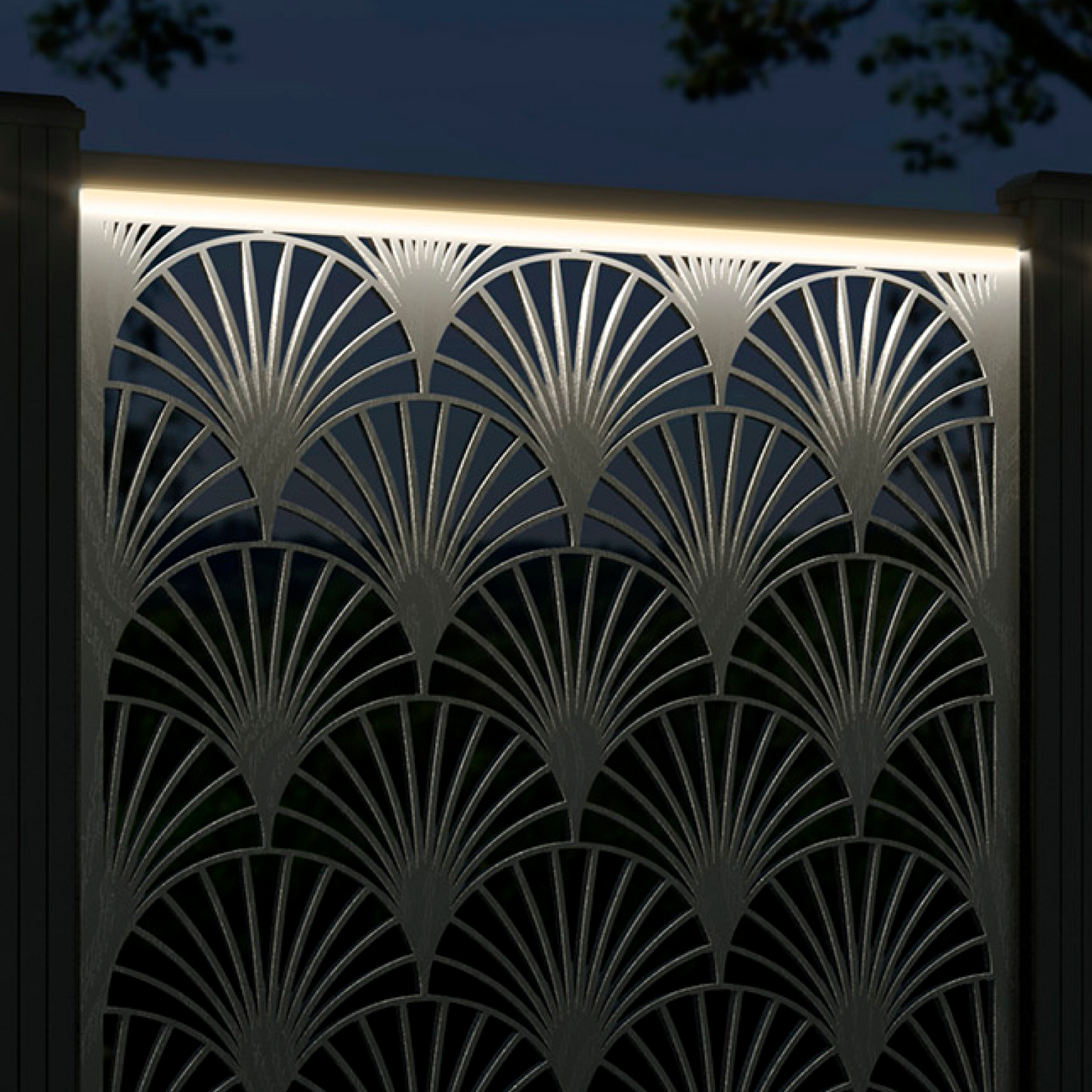 Laurel Screen large flower pot with LED