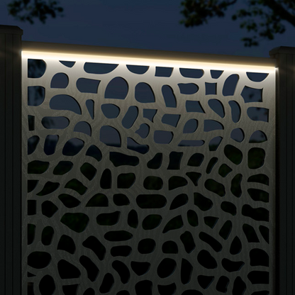 Pebble Screen high flower pot with LED