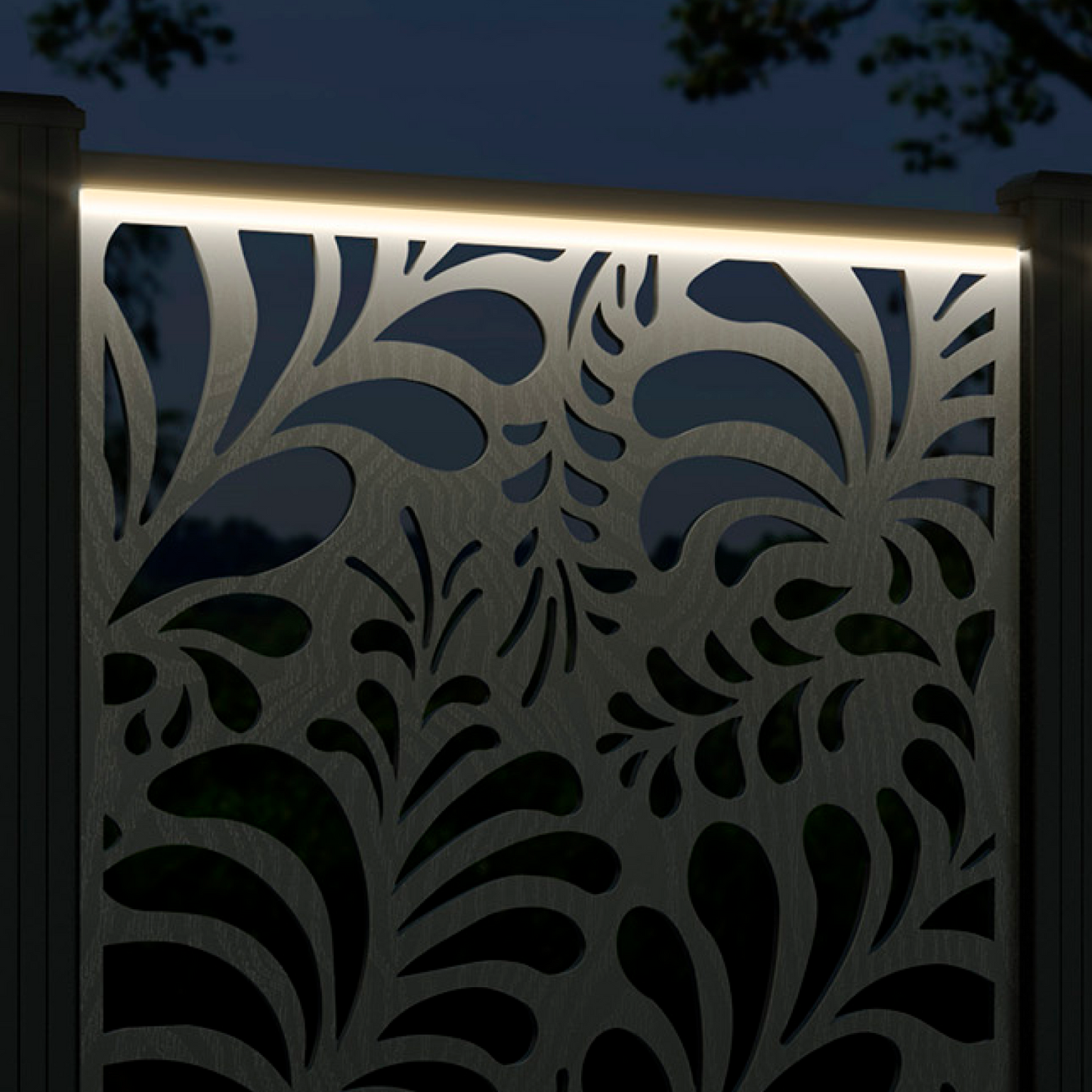 Petal Screen high flower pot with LED