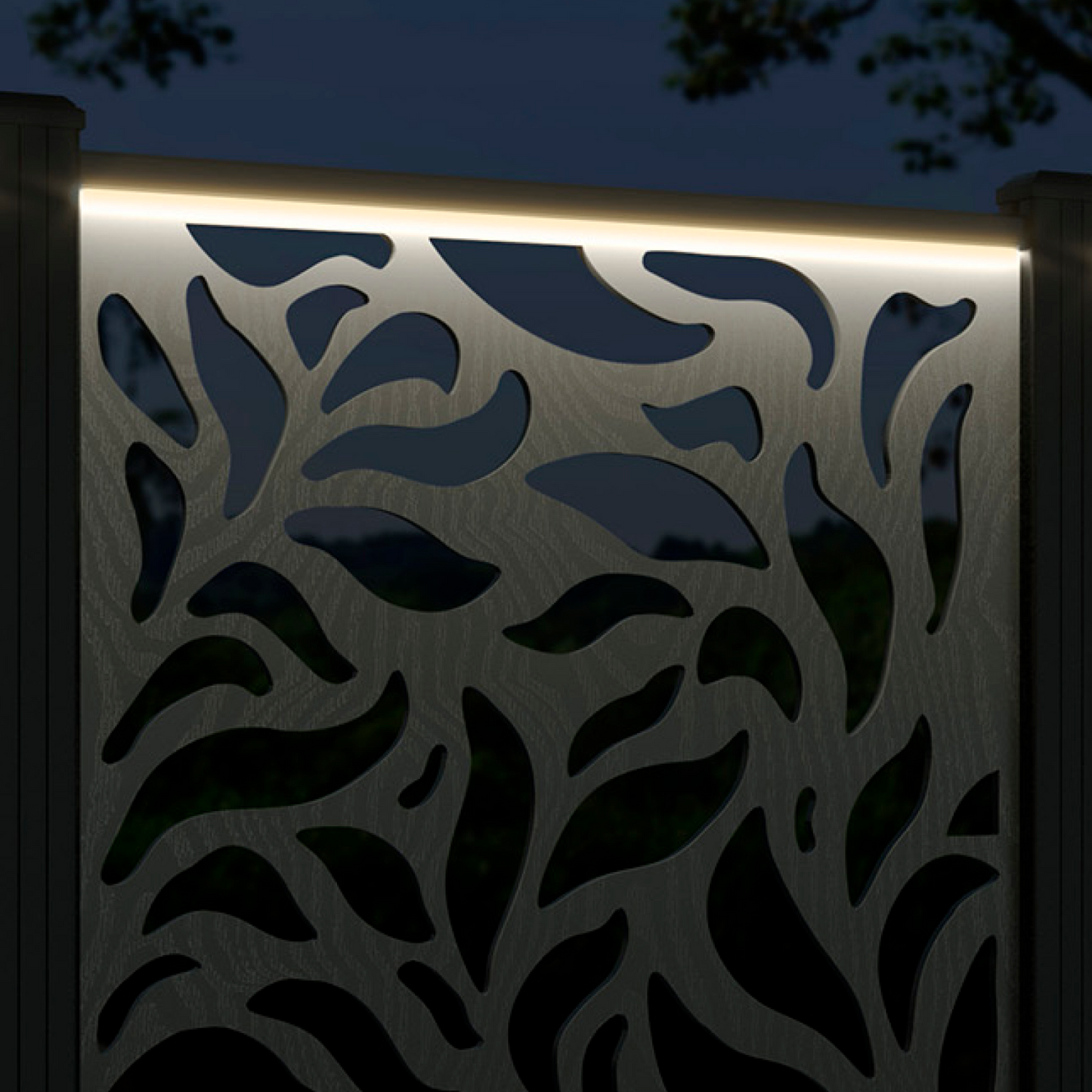 Plume Screen high flower pot with LED