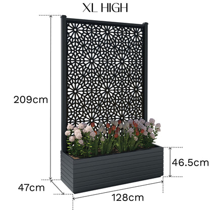 Plume Screen high flower pot with LED