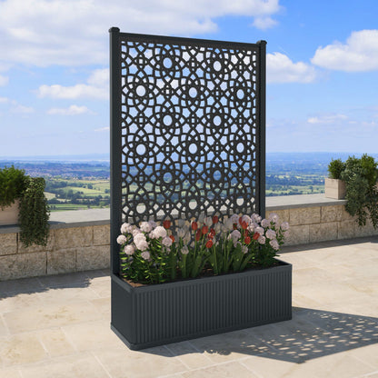 Ambar Screen high flower pot with LED