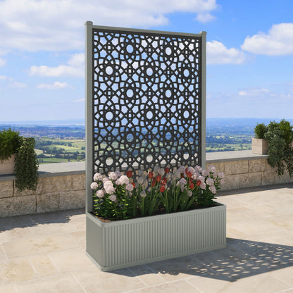 Ambar Screen high flower pot with LED