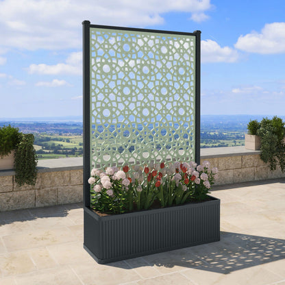 Ambar Screen high flower pot with LED