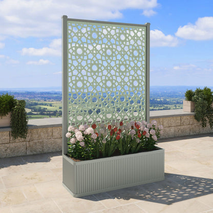 Ambar Screen high flower pot with LED