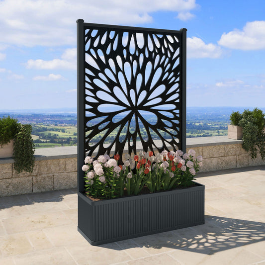 Blossom Screen high flower pot with LED