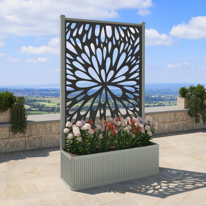 Blossom Screen high flower pot with LED