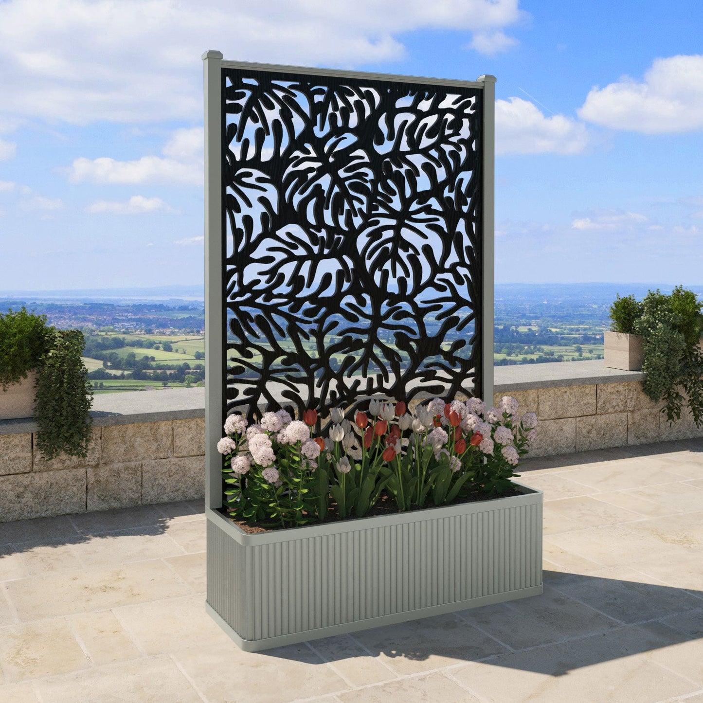 Botanic Screen high flower pot with LED