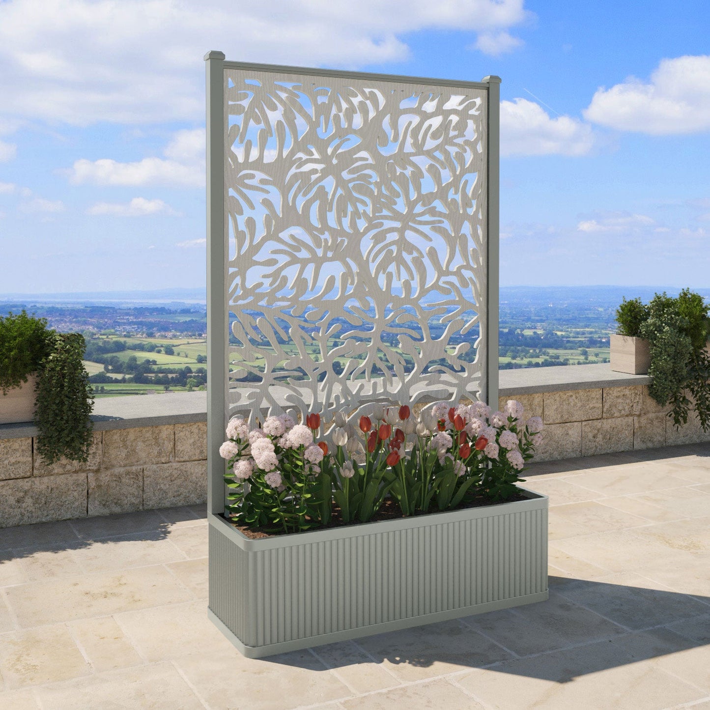 Botanic Screen high flower pot with LED