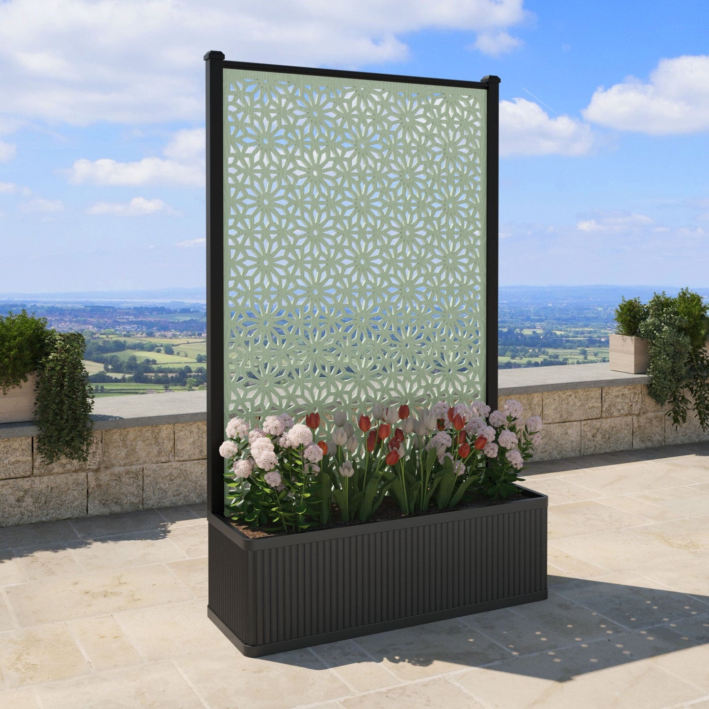 Narwa Screen high flower pot with LED