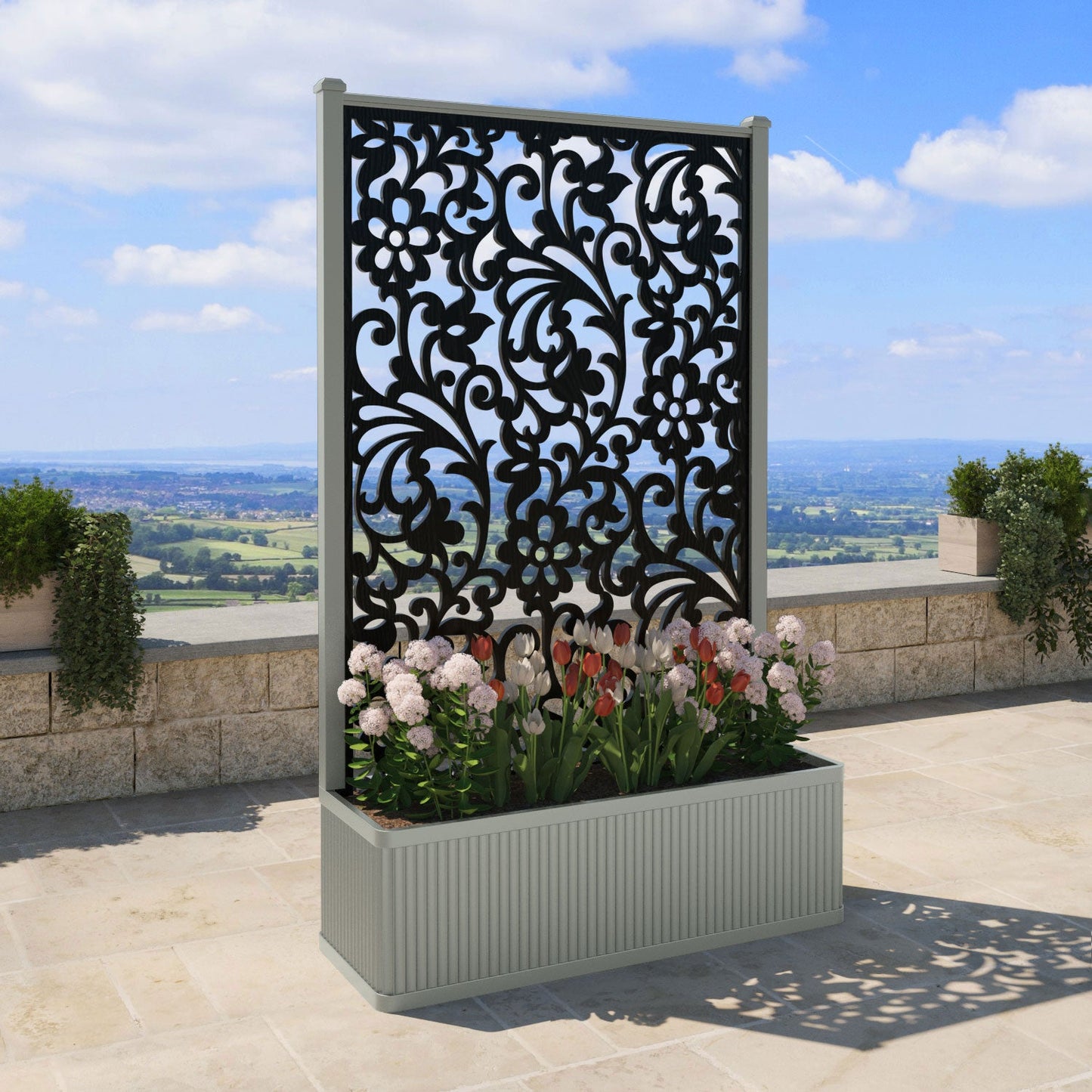 Eden Screen high flower pot with LED